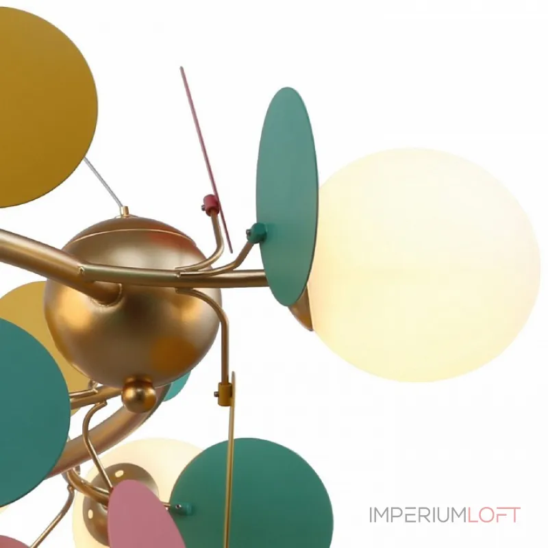 Подвесная люстра F-promo Multy Bliss 2772-12P Цвет арматуры золото Цвет плафонов белый от ImperiumLoft