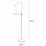 Торшер Lucide Zozy 18756/03/30 Цвет плафонов черный Цвет арматуры черный от ImperiumLoft