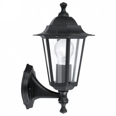 Светильник на штанге Eglo ПРОМО Laterna 4 22468 Цвет арматуры черный Цвет плафонов прозрачный