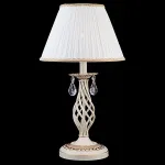 Настольная лампа декоративная Eurosvet Amelia 10054/1 белый с золотом/прозрачный хрусталь Strotskis Цвет плафонов белый Цвет арматуры золото от ImperiumLoft