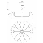 Люстра на штанге Maytoni MOD109PL-10BS