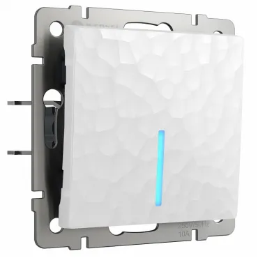 Выключатель одноклавишный с подсветкой без рамки Werkel W1210101 (белый) Цвет арматуры белый Выключатель одноклавишный с подсветкой без рамки Werkel W1210101 (белый) Цвет арматуры белый