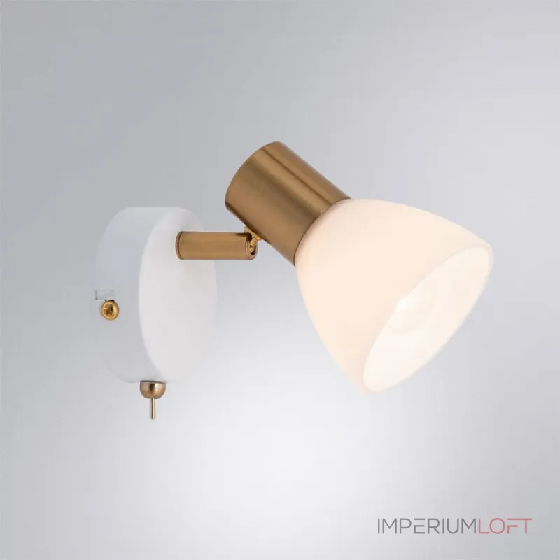 Бра Arte Lamp Falena A3117AP-1WH Цвет арматуры Белый Цвет плафонов Белый от ImperiumLoft