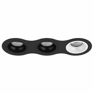 Встраиваемый светильник Lightstar Domino D637070706 цвет арматуры черно-белый