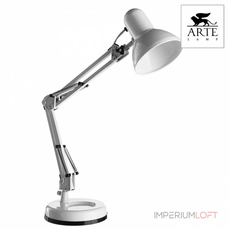 Настольная лампа офисная Arte Lamp Junior A1330LT-1WH Цвет арматуры белый Цвет плафонов белый от ImperiumLoft