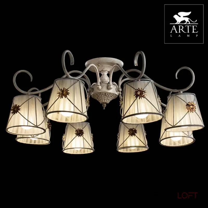 Потолочная люстра Arte Lamp Fortuna A5495PL-8WG Потолочная люстра Arte Lamp Fortuna A5495PL-8WG
