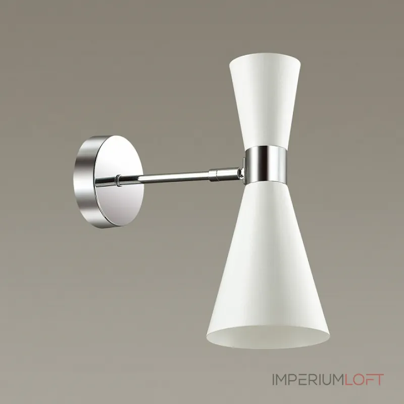 Бра Lumion Quinn 3661/1W Цвет плафонов белый Цвет арматуры хром от ImperiumLoft