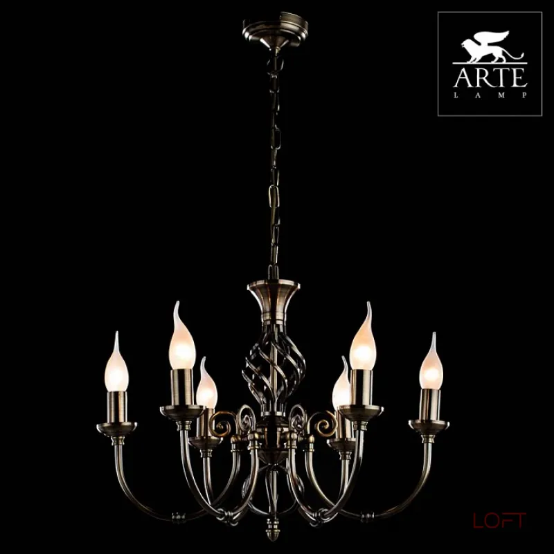 Подвесная люстра Arte Lamp Zanzibar A8392LM-6AB Подвесная люстра Arte Lamp Zanzibar A8392LM-6AB