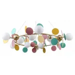 Подвесная люстра F-promo Multy Bliss 2772-12P Цвет арматуры золото Цвет плафонов белый от ImperiumLoft