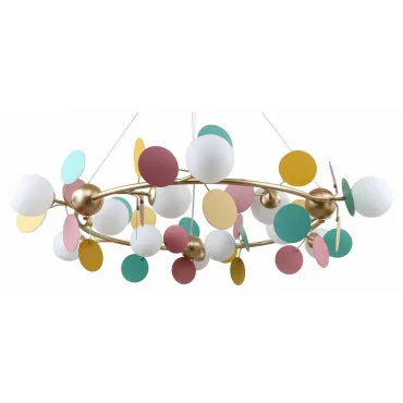 Подвесная люстра F-promo Multy Bliss 2772-12P Цвет арматуры золото Цвет плафонов белый Подвесная люстра F-promo Multy Bliss 2772-12P Цвет арматуры золото Цвет плафонов белый