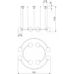 Подвесная люстра 360/8 хром