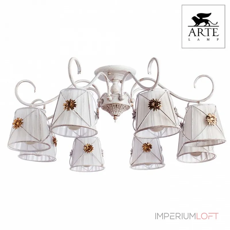 Потолочная люстра Arte Lamp Fortuna A5495PL-8WG Потолочная люстра Arte Lamp Fortuna A5495PL-8WG
