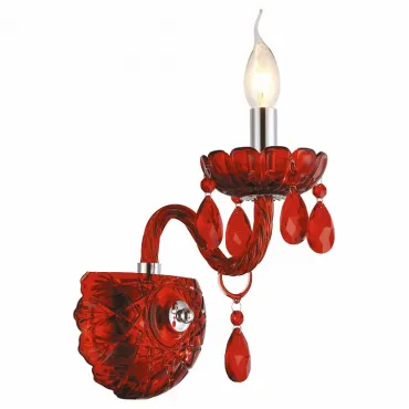 Бра Arte Lamp Teatro A3964AP-1RD Цвет арматуры хром Цвет плафонов красный Бра Arte Lamp Teatro A3964AP-1RD Цвет арматуры хром Цвет плафонов красный