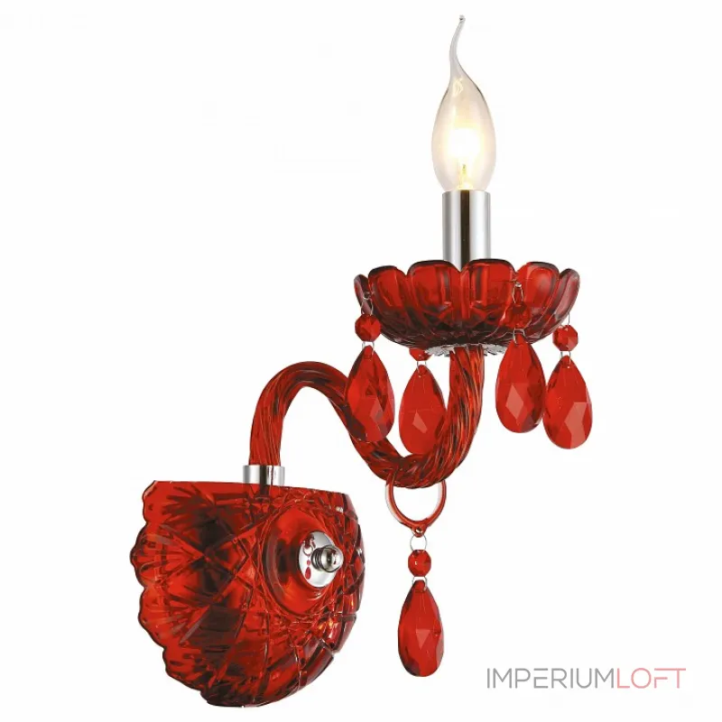 Бра Arte Lamp Teatro A3964AP-1RD Цвет арматуры хром Цвет плафонов красный от ImperiumLoft Бра Arte Lamp Teatro A3964AP-1RD Цвет арматуры хром Цвет плафонов красный от ImperiumLoft