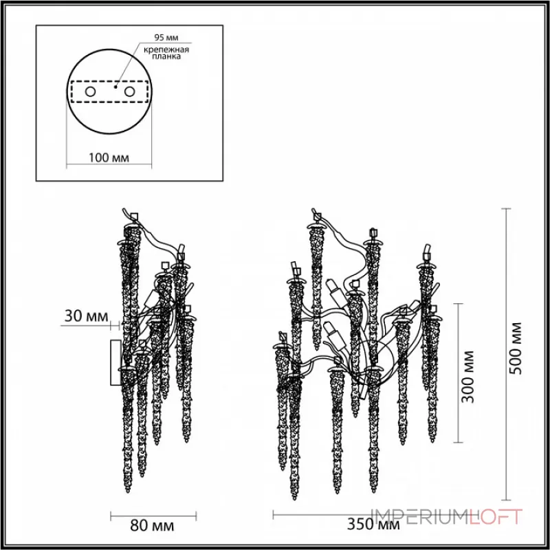 Бра Odeon Light Banche 1 5005/3W от ImperiumLoft