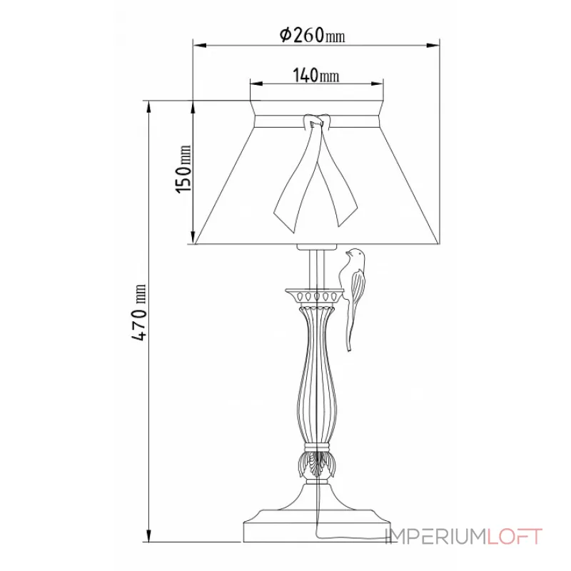 Настольная лампа декоративная Maytoni Bird ARM013-11-W Цвет арматуры белый Цвет плафонов белый от ImperiumLoft