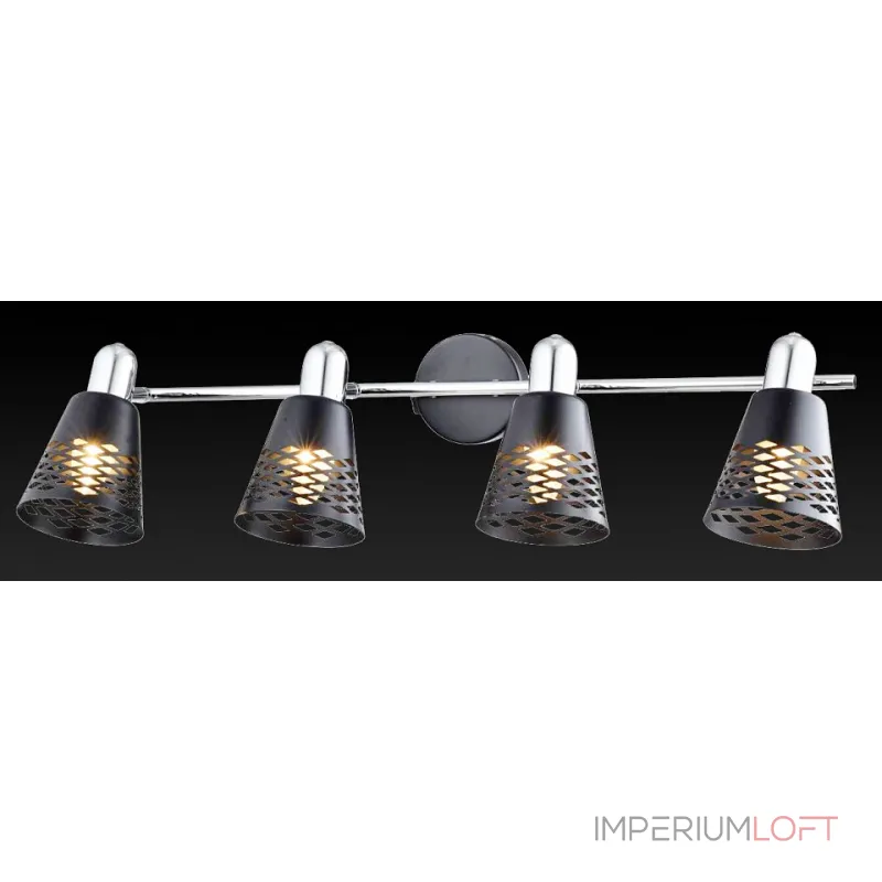 Спот TopLight Susan TL3760Y-04BC Цвет арматуры хром Цвет плафонов черный от ImperiumLoft
