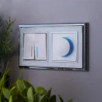 Выключатель проходной двухклавишный с подсветкой без рамки Werkel W112 4 W1122101 от ImperiumLoft