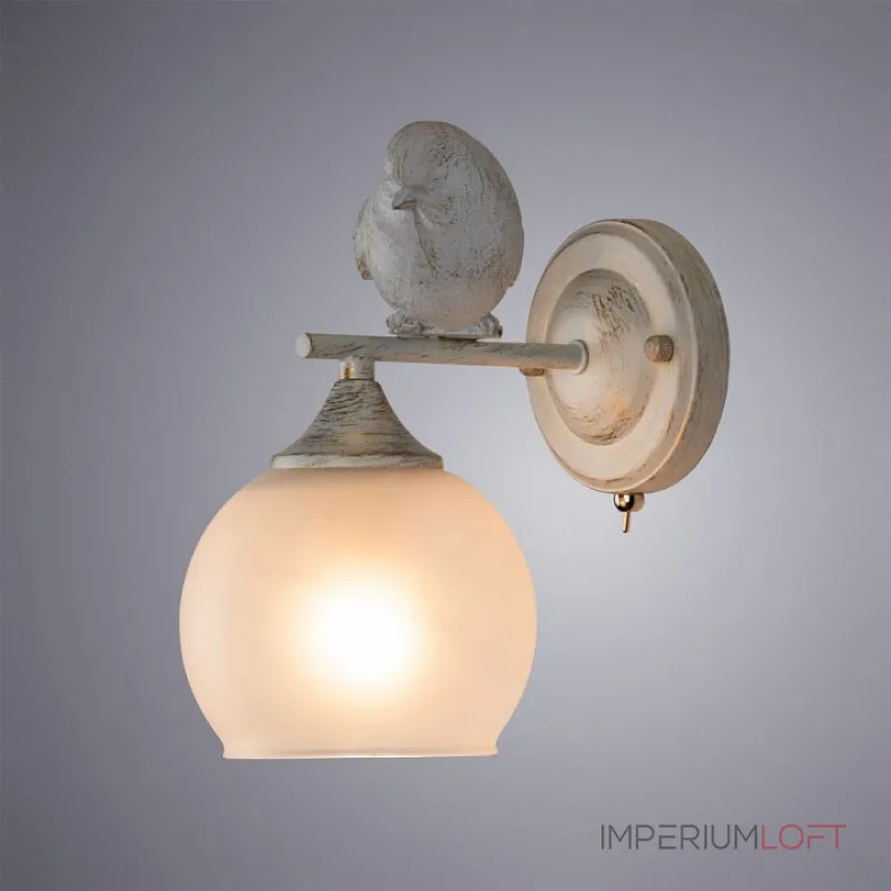 Бра Arte Lamp Gemelli A2150AP-1WG Цвет плафонов белый Цвет арматуры золото от ImperiumLoft Бра Arte Lamp Gemelli A2150AP-1WG Цвет плафонов белый Цвет арматуры золото от ImperiumLoft