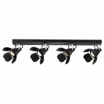 Спот Arte Lamp Cinema A3092PL-4BK Цвет арматуры хром Цвет плафонов черный от ImperiumLoft