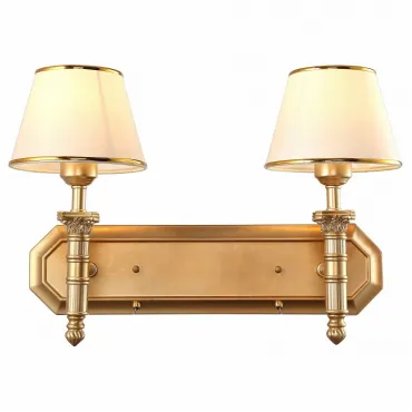 Бра Arte Lamp Budapest A9185AP-2SG Цвет арматуры золото Цвет плафонов золото Бра Arte Lamp Budapest A9185AP-2SG Цвет арматуры золото Цвет плафонов золото