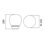 Настольная лампа декоративная Artemide 1817010A от ImperiumLoft