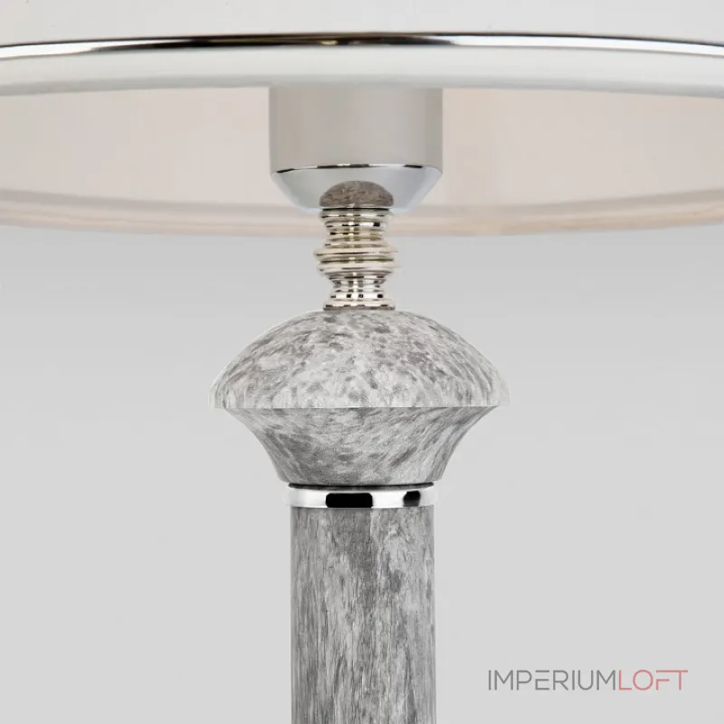 Настольная лампа декоративная Eurosvet Lorenzo 60019/1 мрамор Цвет плафонов кремовый Цвет арматуры серый от ImperiumLoft