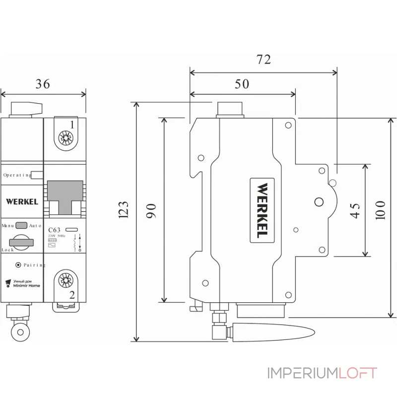 Автоматический выключатель 1P с Wi-Fi Werkel W1001P6301 от ImperiumLoft Автоматический выключатель 1P с Wi-Fi Werkel W1001P6301 от ImperiumLoft