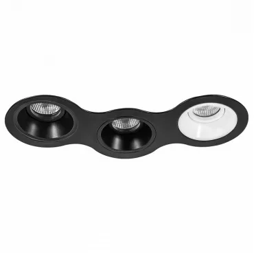 Встраиваемый светильник Lightstar Domino D697070706 цвет арматуры черно-белый