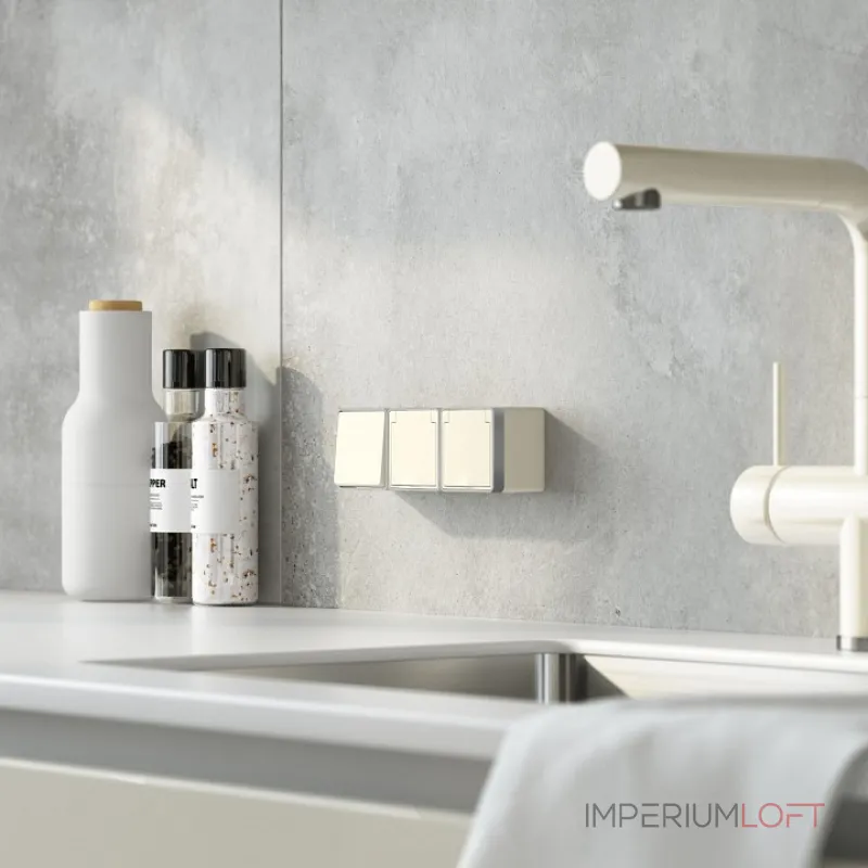 Выключатель одноклавишный влагозащищенный Werkel Gallant (слоновая кость) W5010203 от ImperiumLoft