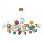 Подвесная люстра F-promo Multy Bliss 2772-12P Цвет арматуры золото Цвет плафонов белый от ImperiumLoft