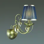 Бра Odeon Light Niagara 3921/1W Цвет арматуры бронза Цвет плафонов синий от ImperiumLoft