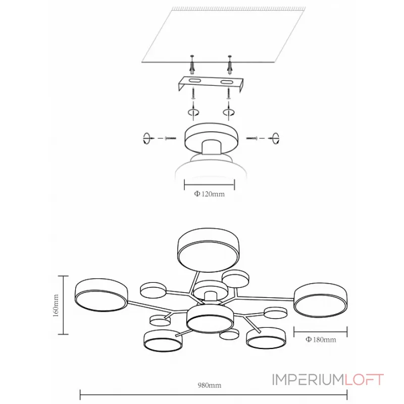 Потолочная люстра Velante Velante 446-207-06