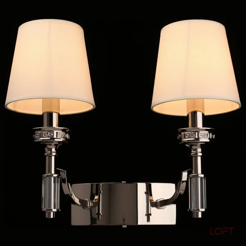 Бра Aployt Patricia APL.716.01.02 Цвет арматуры хром Цвет плафонов белый от ImperiumLoft