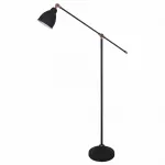 Торшер Arte Lamp Braccio A2054PN-1BK Цвет арматуры черный Цвет плафонов черный от ImperiumLoft