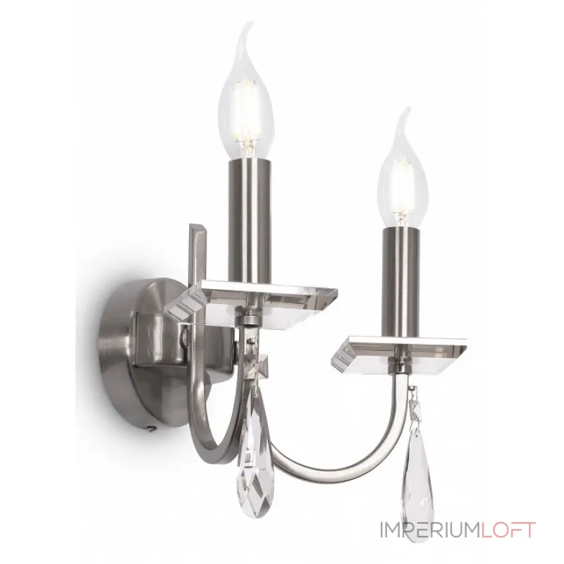 Бра Freya Forte FR1006WL-02N Цвет арматуры никель Цвет плафонов прозрачный от ImperiumLoft