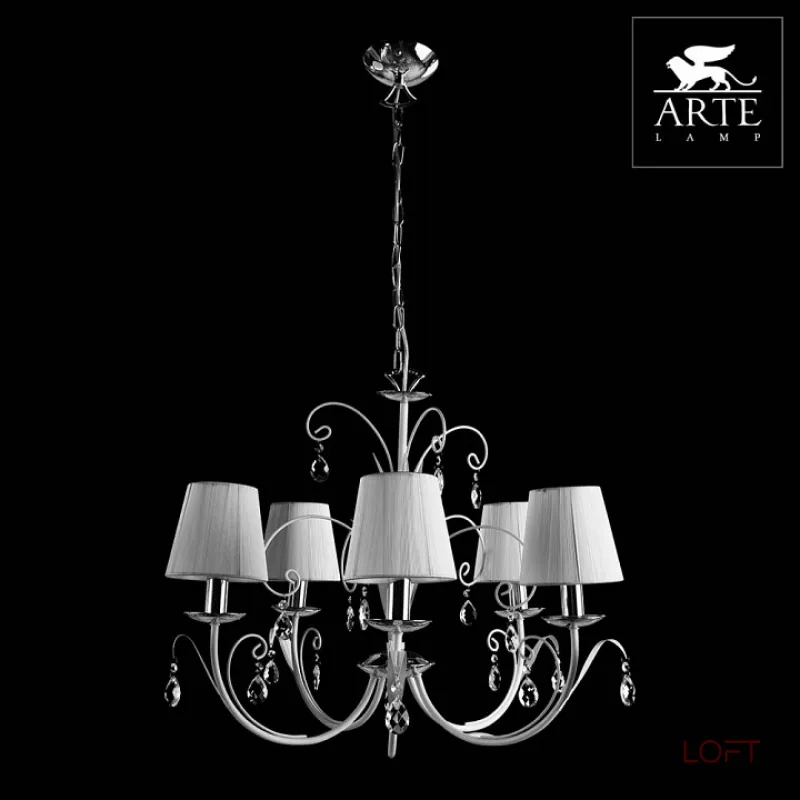 Подвесная люстра Arte Lamp Romana Snow A1743LM-5WH