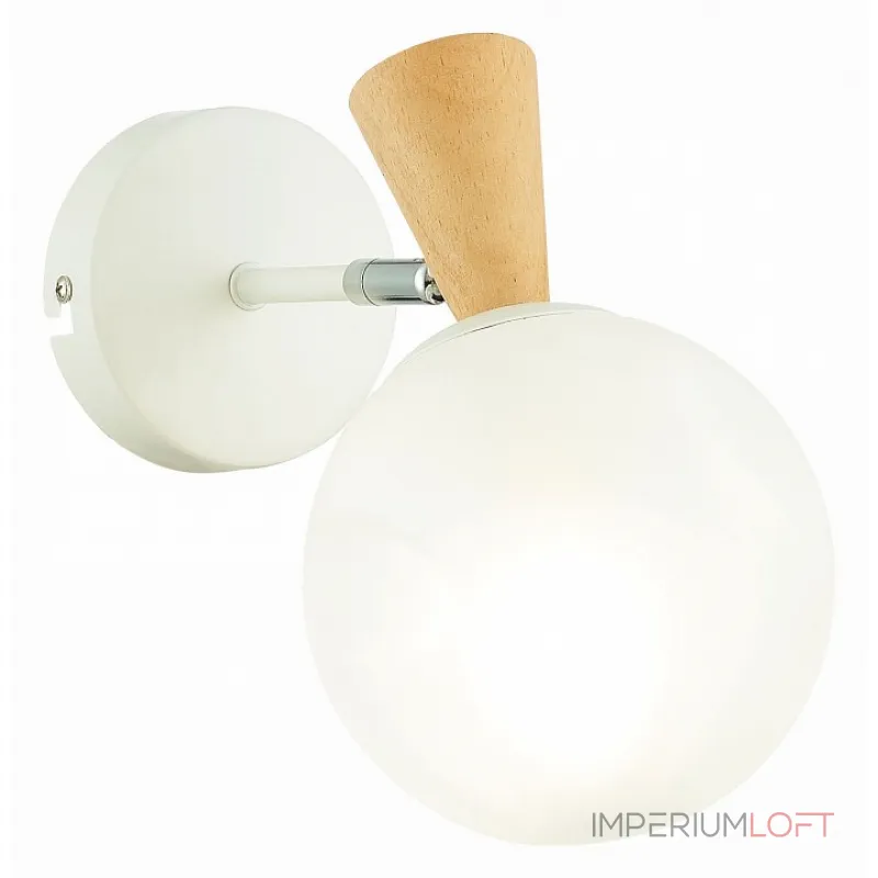 Бра EVOLUCE Catania SLE220701-01 Цвет арматуры Коричневый Цвет плафонов Белый от ImperiumLoft