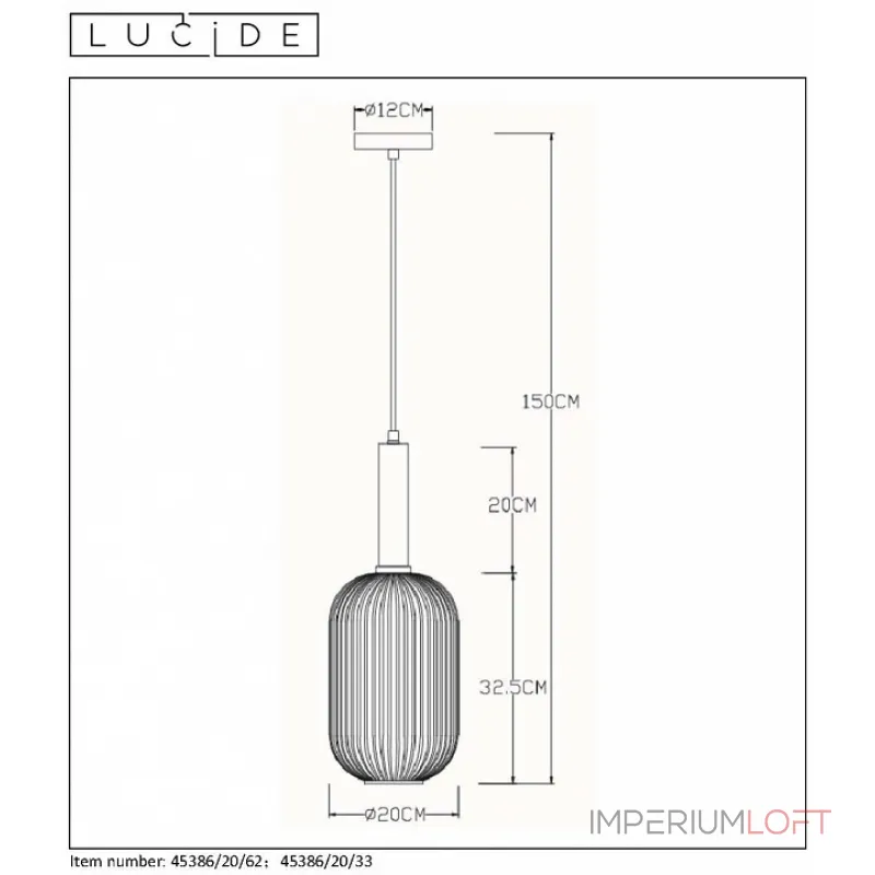 Подвесной светильник Lucide 45386/30/33