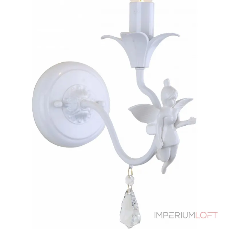 Бра Arte Lamp Angelina A5349AP-1WH Цвет арматуры белый Цвет плафонов прозрачный от ImperiumLoft