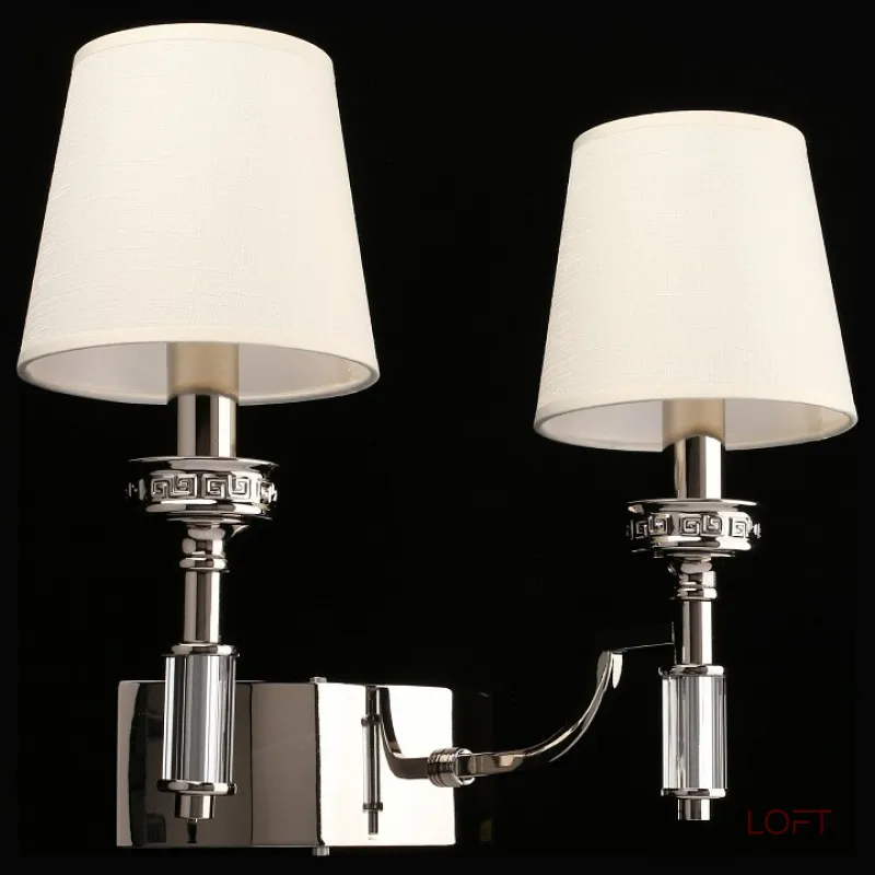 Бра Aployt Patricia APL.716.01.02 Цвет арматуры хром Цвет плафонов белый от ImperiumLoft