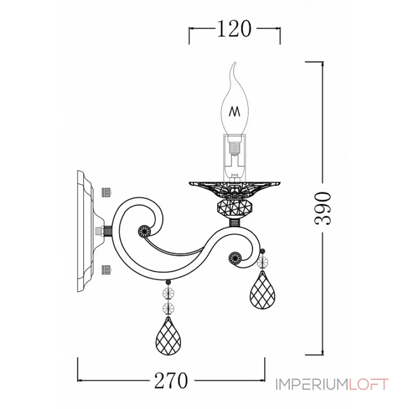 Бра Maytoni Grace ARM247-01-G Цвет арматуры золото Цвет плафонов белый от ImperiumLoft