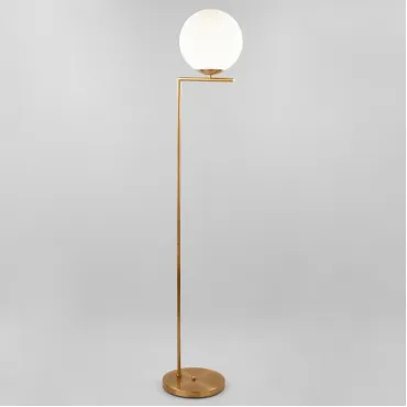 Напольный светильник со стеклянным плафоном 01083/1 латунь