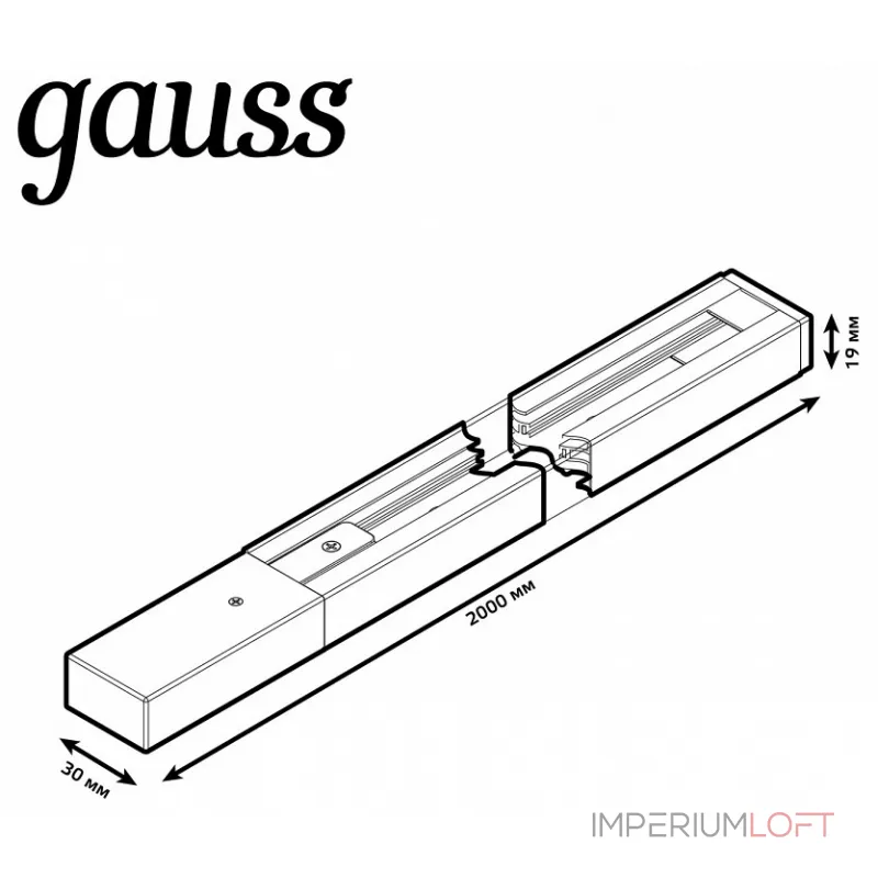 Трек накладной  Gauss TR TR102 от ImperiumLoft