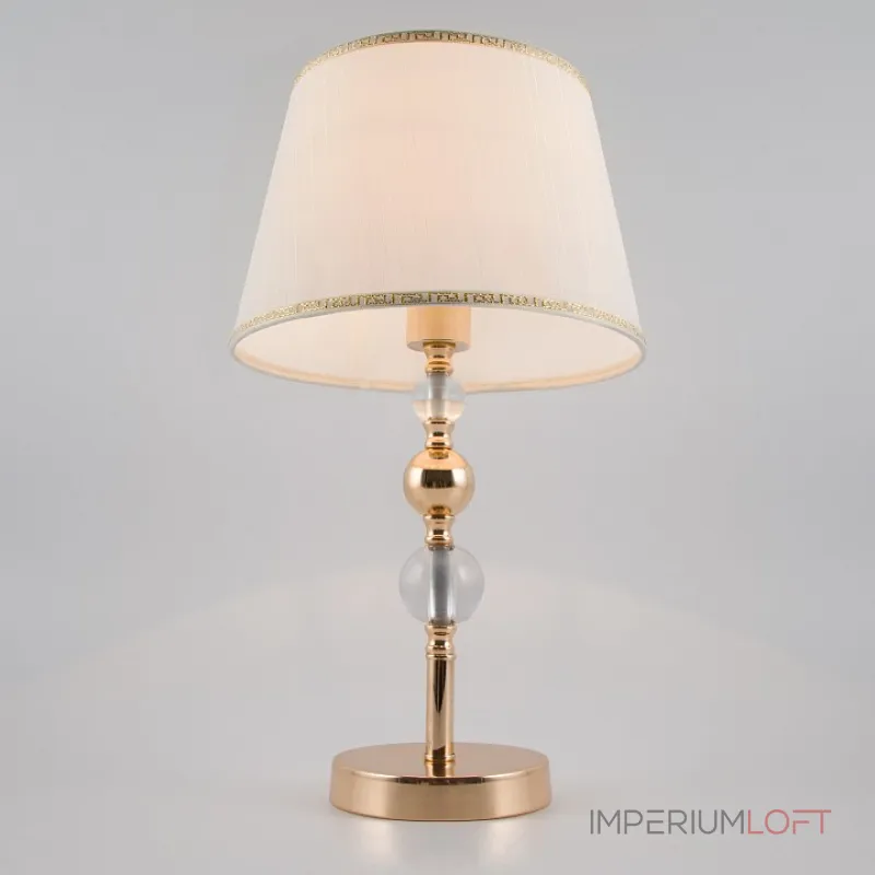 Настольная лампа декоративная Eurosvet Sortino 01071/1 золото Цвет арматуры золото Цвет плафонов белый от ImperiumLoft