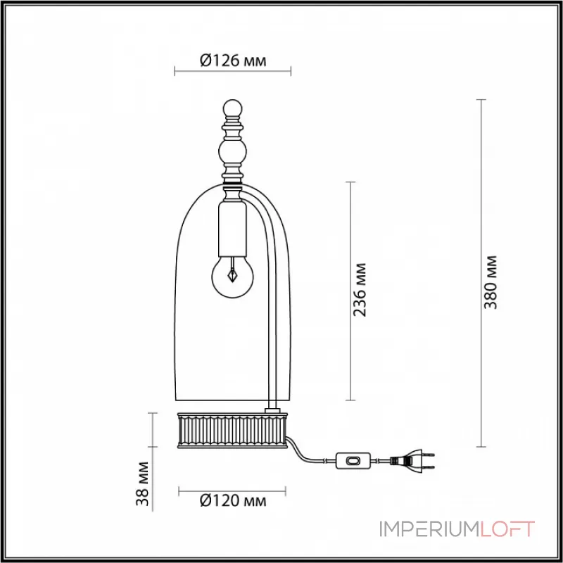 Настольная лампа декоративная Odeon Light Bell 4892/1T от ImperiumLoft Настольная лампа декоративная Odeon Light Bell 4892/1T от ImperiumLoft