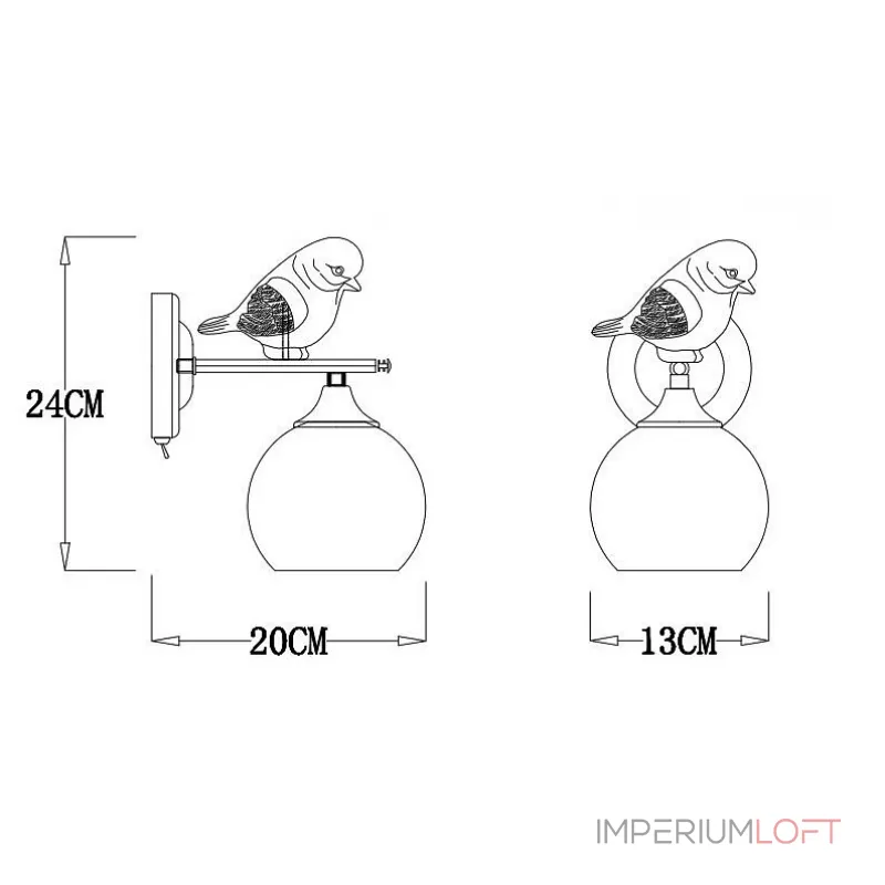 Бра Arte Lamp Gemelli A2150AP-1WG Цвет плафонов белый Цвет арматуры золото от ImperiumLoft Бра Arte Lamp Gemelli A2150AP-1WG Цвет плафонов белый Цвет арматуры золото от ImperiumLoft