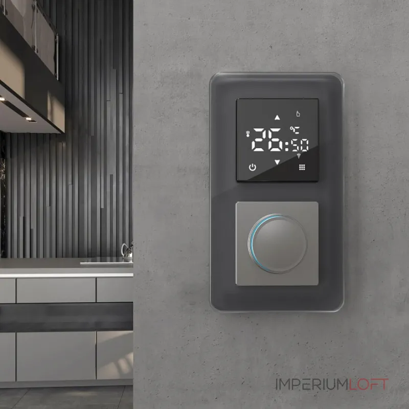 Рамка на 2 поста Werkel Elite (графит, стекло) W0022440 от ImperiumLoft