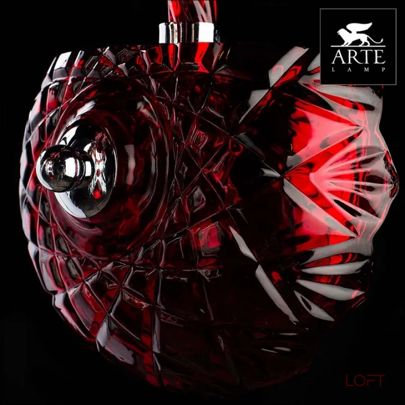 Бра Arte Lamp Teatro A3964AP-1RD Цвет арматуры хром Цвет плафонов красный от ImperiumLoft Бра Arte Lamp Teatro A3964AP-1RD Цвет арматуры хром Цвет плафонов красный от ImperiumLoft