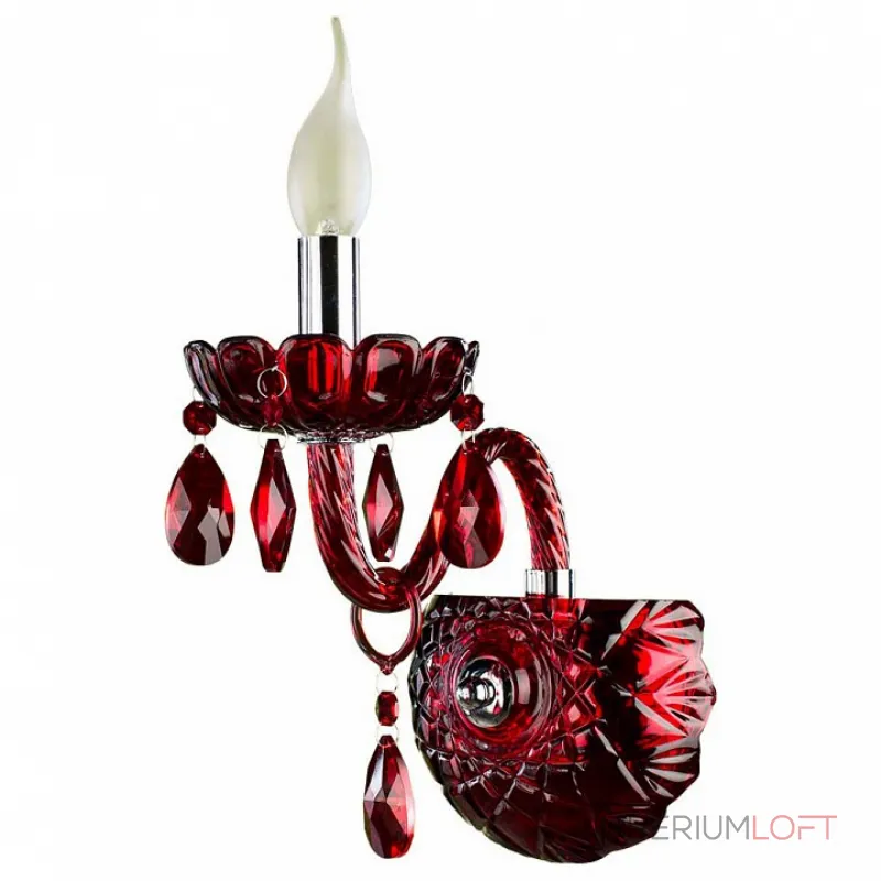 Бра Arte Lamp Teatro A3964AP-1RD Цвет арматуры хром Цвет плафонов красный от ImperiumLoft Бра Arte Lamp Teatro A3964AP-1RD Цвет арматуры хром Цвет плафонов красный от ImperiumLoft